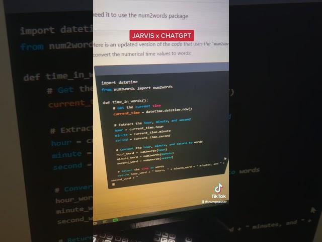 Using #ChatGPT to build JARVIS #programming #jarvis #marvel