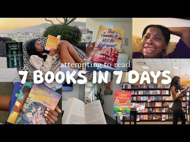 Reading 7 books in a week + Book shopping + reading vlog