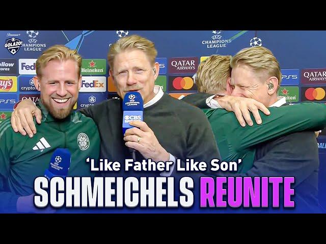 Kasper & Peter Schmeichel's Wholesome Post-Match Interview After Celtic Clean Sheet | UCL Today