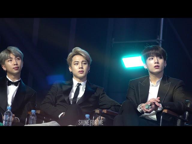 2019 GDA 골든디스크 BTS(Jimin,JK,RM) reaction to Mino "Anakne(Fiance)"