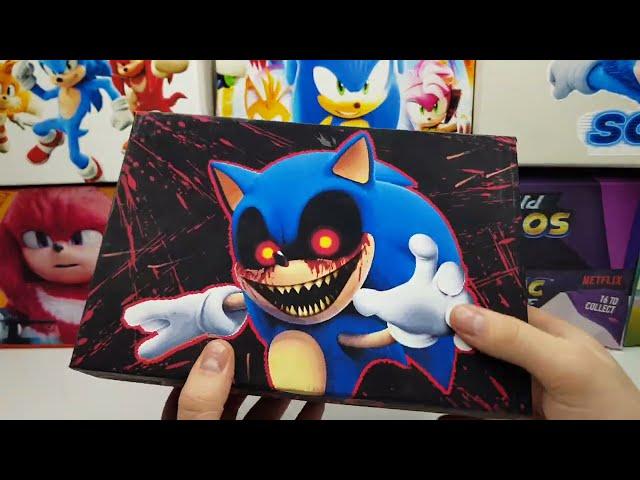 Sonic exe The Hedgehog Box Surprise  Collection Unboxing Tails Knuckles ASMR  no talking Mystery box