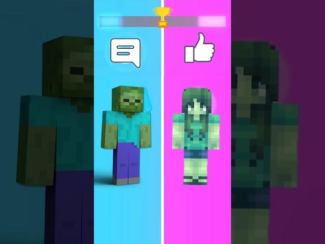 Singing  challenge: Minecraft boys Vs girls #minecraft #shorts #animation