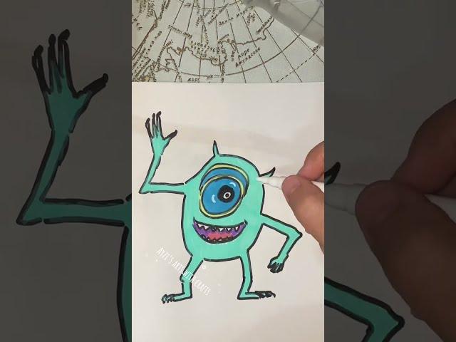 How to draw the Mayk Vazovsky from Monsters University