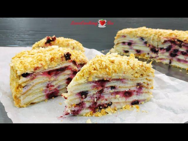 Постный торт "Ягодный Наполеон" | Vegan cake | LoveCookingRu