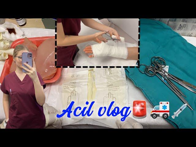 Acil Nöbeti Vlog/Hemşire (Damaryolu, Kesi süturasyonu🪡, Alçı atel)