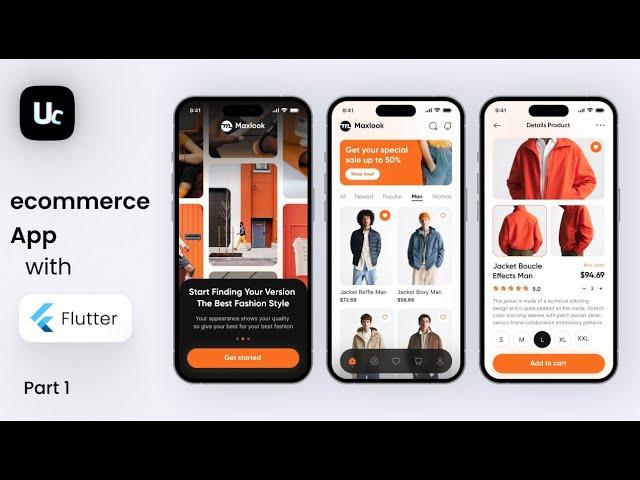 E-commerce app UI design with Flutter | part 1 Intro Screen