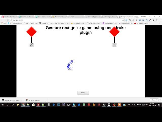 Construct 2 - Gesture recognition game