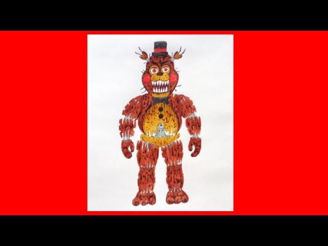 How to draw nightmare Toy Freddy, five nights at freddy's, Как нарисовать кошмарного Той Фредди