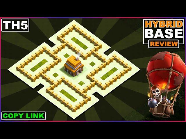 THE BEST! TH5 Hybrid (Trophy/Farming) Base 2022 | COC Town Hall 5 base COPY LINK - Clash of Clans