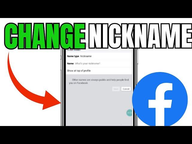 CHANGE NICKNAME ON FACEBOOK! (FULL GUIDE)