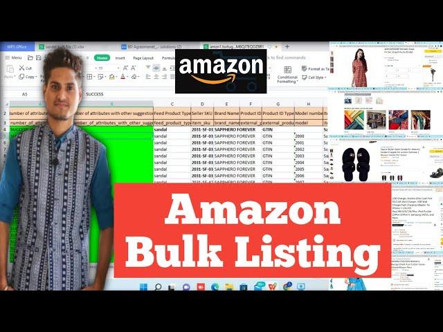 Amazon bulk listing in simple way100% QC approval IN HINDI