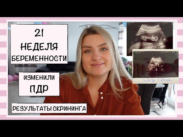 21 НЕДЕЛЯ БЕРЕМЕННОСТИ // ПЕРЕНЕСЛИ ПДР // РЕЗУЛЬТАТЫ СКРИНИНГА // ОЧЕРЕДНОЙ ПРИЁМ У ГИНЕКОЛОГА