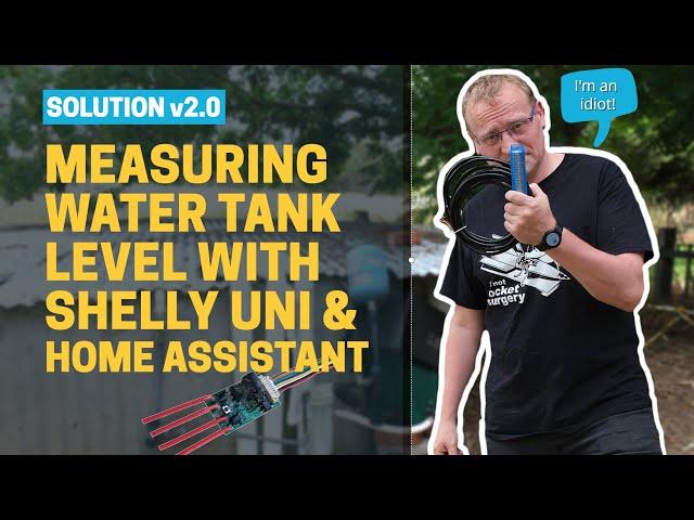 Monitoring water tank level with Shelly Uni & pressure sensor | House tank sensor v2.0