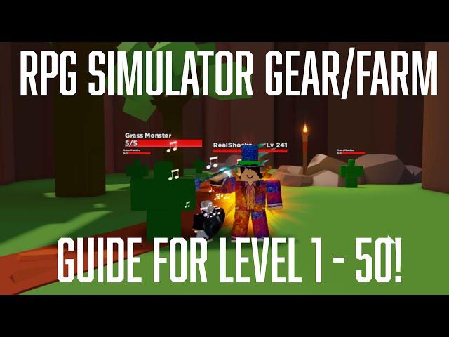 (OLD) Roblox RPG Simulator Gear/Farming Guide For Levels 1 - 50