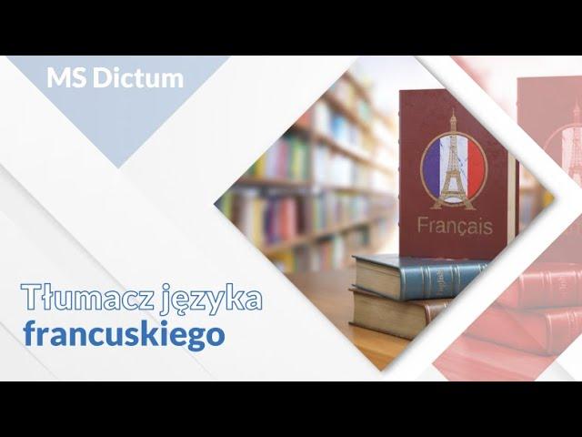 Tłumacz języka francuskiego Nysa MS Dictum