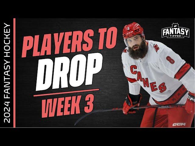 2024-25 Fantasy Hockey - Week 3 Players to Drop - Fantasy Hockey Advice