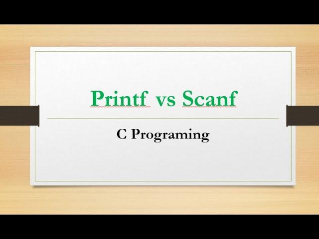 printf vs scanf. C programming #scanf #printf #printf_vs_scanf