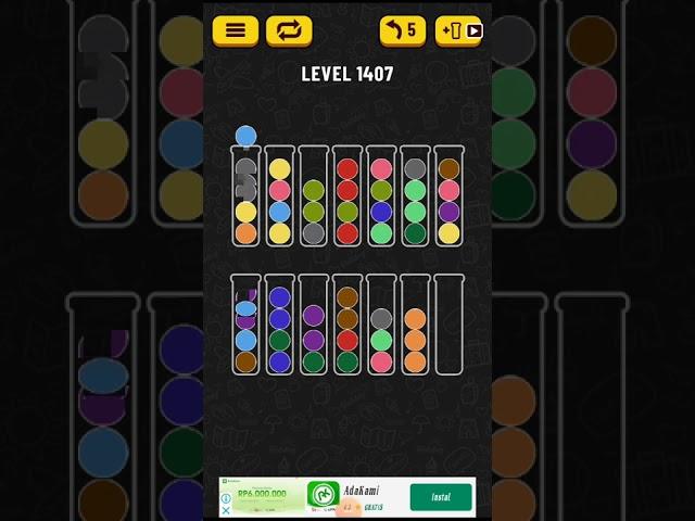 Ball sort puzzle level 1407