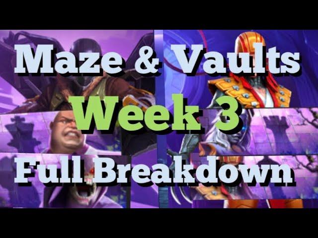 MCOC - Side Quest: The Maze & Vaults - Week 3 - Full Breakdown - Lady Deathstrike Boss!!