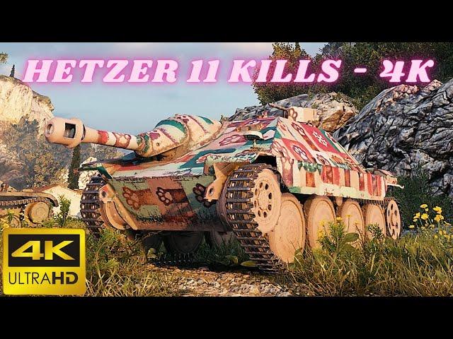 Jagdpanzer 38(t) Hetzer 11 Kills 4K Damage &  Hetzer  10 Kills World of Tanks  ,WOT tank games