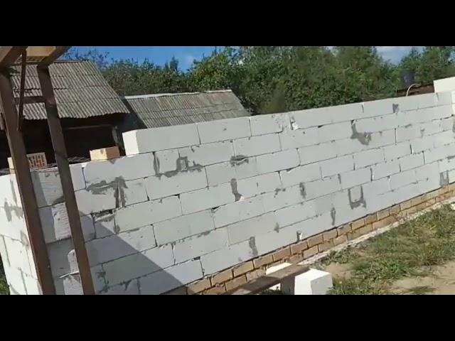 Оконные проемы в гараже 4×6 из газобетона своими руками. бюджетное строительство. гараж из блоков