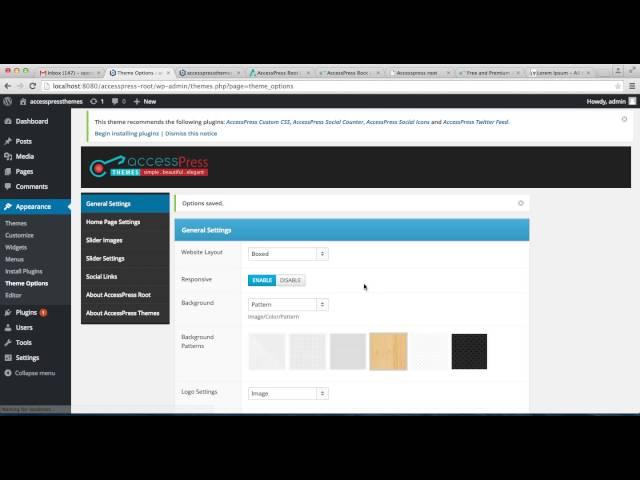 AccessPress Root - How To Change Website Layout, Upload Favicon, Upload Logo, Change Page layout