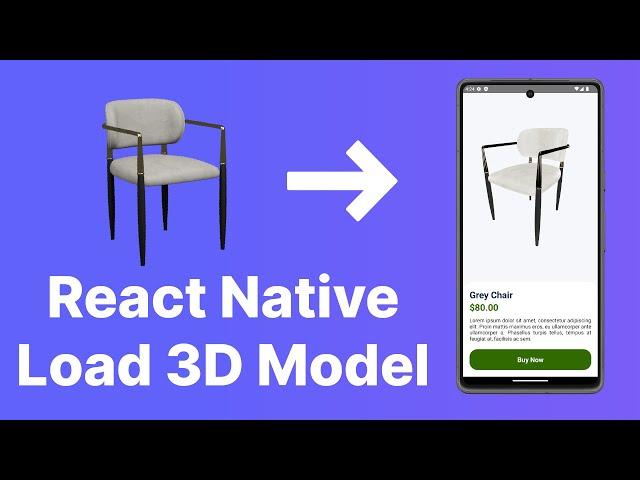 React Native 3D Three.Js | Load 3D Model With React Three Fiber and Drei