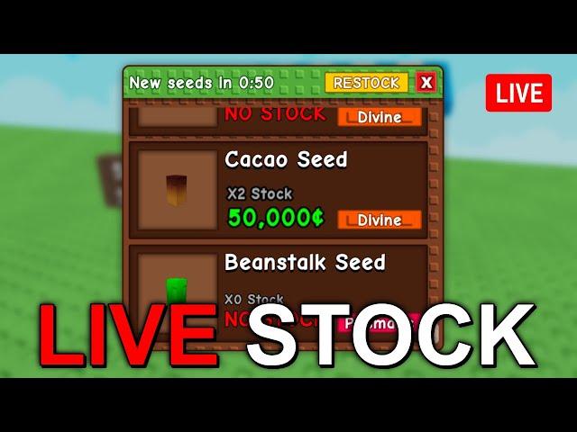 Live  | GROW A GARDEN STOCK, EGGS, WEATHER & SEEDS! 24/7!
