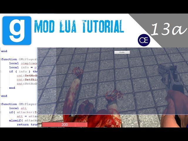 [Gmod] Lua Tutorial 13a: VGUI Elements - Derma Frame / F4 Menu