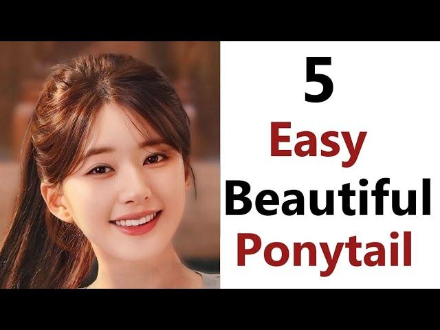 5 Easy Beautiful ponytail hairstyle - Easy pony| new hairstyle |New hairstyle| hairstyle for girls