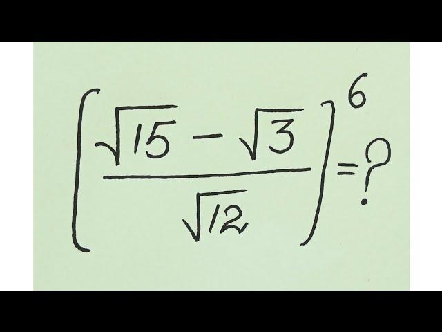 Olympiad Mathematics l Simplification Of Radical Exponential Problem l Easy solution.