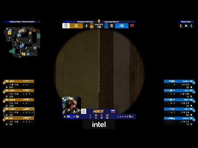 M0NESY PIXEL AWP HEADSHOT | G2 vs Fnatic | CSGO IEM Katowice 2022