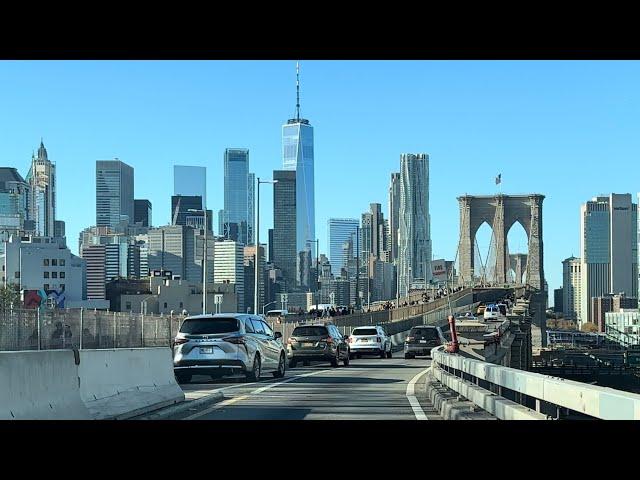 Driving New York City - Brooklyn Bridge to The Bronx