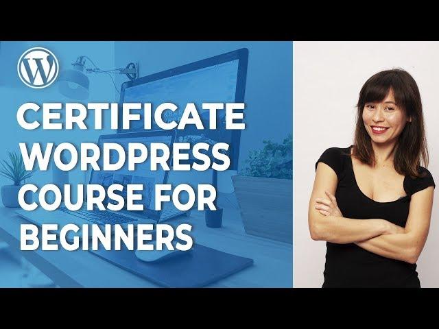 ️ Certificate WordPress course for beginners