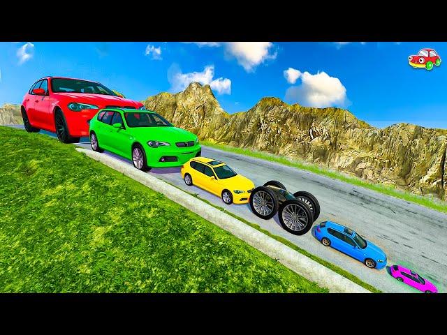 Large, Medium, Small, PIXAR CARS vs DOWN OF DEATH BeamNG Drive