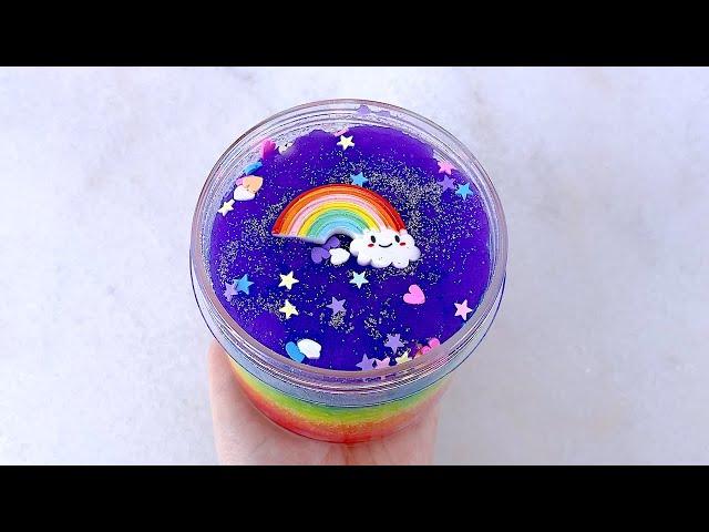 Rainbow Slime ASMR  bought from @amazon #slime #asmr #slimeasmr #satisfying