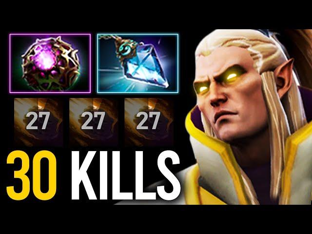 MAX LEVEL INVOKER OCTARIN CORE + SPELL PRISM | EPIC 30 KILLS GAME | Dota 2 Invoker