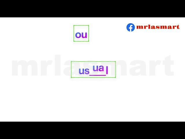 Complete the words by adding | OU UA | ER OR | Merryland Academy Digital Classroom