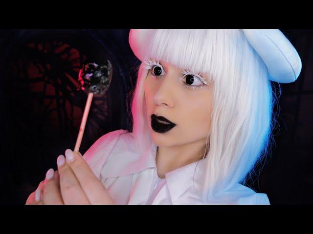 Halloween succubus eating lollipop 