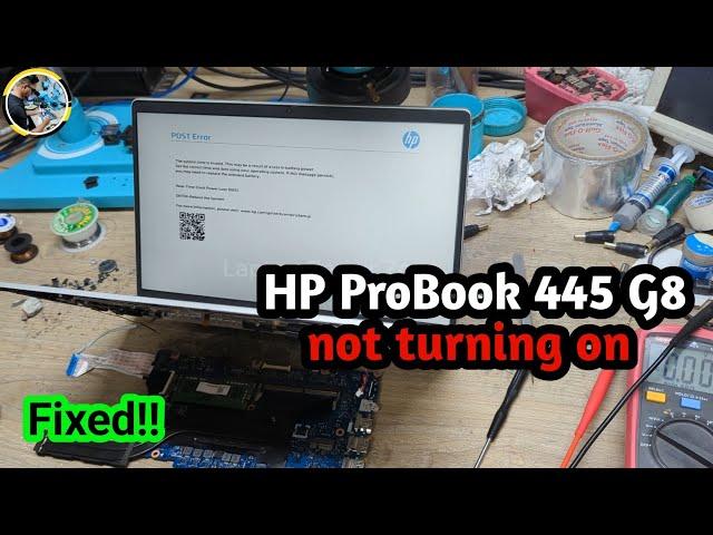 HP ProBook 445 G8 not turning on | white and orange LED lights blinking fixed!!