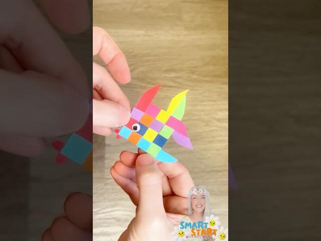 Rainbow Weaving Fish Craft for Kids | Easy Paper Weaving Activity