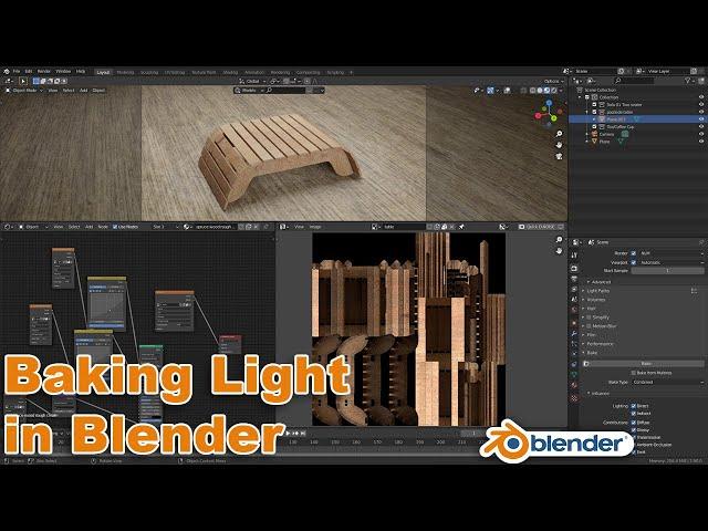 How to Bake Lighting, Shadows, Texture and Reflection in Blender-2.90