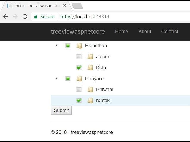 Implement TreeView in ASP.NET CORE