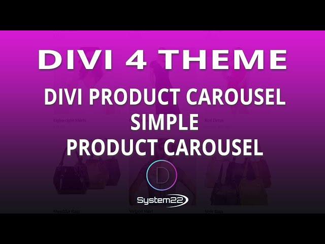 Divi Product Carousel Plugin Simple Product Carousel