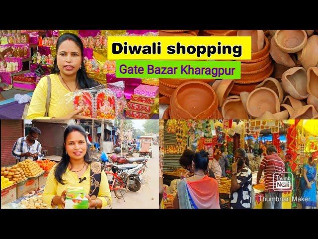 Diwali shopping at Gate Bazar|Kharagpur|lots of Sweets, fruits and Puja items|vlog by Manisha Jha