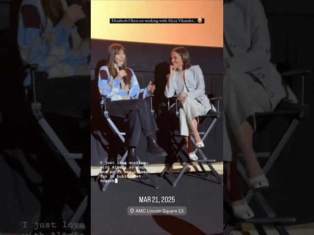 Elizabeth Olsen talking about how she loved working with Alicia Vikander on ‘THE ASSESSMENT’