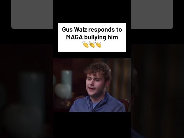 Gus Walz responds to MAGA bullying him 