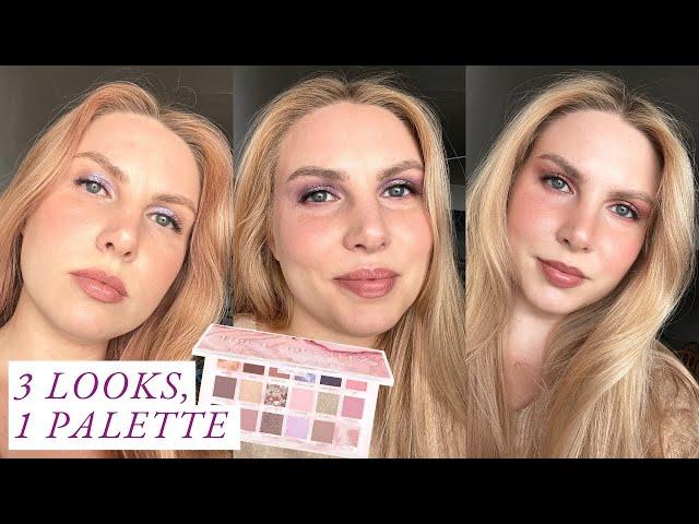 3 looks, 1 palette | Huda Beauty Rose Quartz