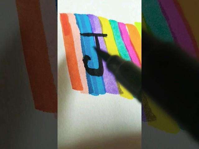 jaan write️ #rainbow #colourful #calligraphy #satisfying