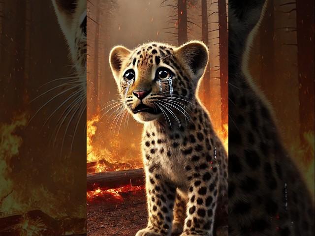 Very sad story of baby leopard #humanity #cow #cowlover #animals #shortsfeed #leopard #wildlife #ai